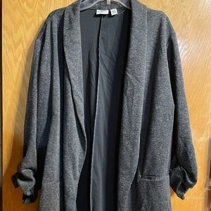 Black jacket with ruched cuffs